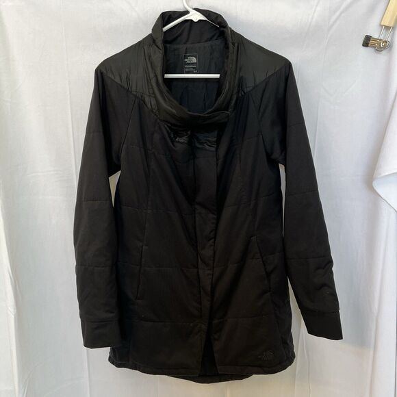 The North Face‎ Black Pseudio Long Puffer Jacket Small - Picture 1 of 15